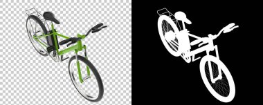 Bisiklet siyah ve beyaz arka planda izole edilmiş. 3d görüntüleme - illüstrasyon