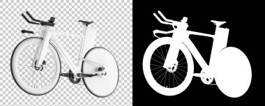 Bisiklet siyah ve beyaz arka planda izole edilmiş. 3d görüntüleme - illüstrasyon