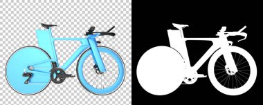 Bisiklet siyah ve beyaz arka planda izole edilmiş. 3d görüntüleme - illüstrasyon