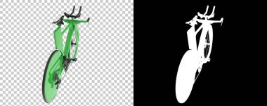 Bisiklet siyah ve beyaz arka planda izole edilmiş. 3d görüntüleme - illüstrasyon