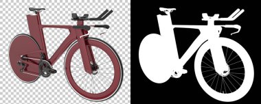 Bisiklet siyah ve beyaz arka planda izole edilmiş. 3d görüntüleme - illüstrasyon