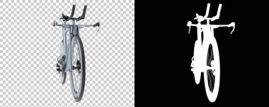 Bisiklet siyah ve beyaz arka planda izole edilmiş. 3d görüntüleme - illüstrasyon