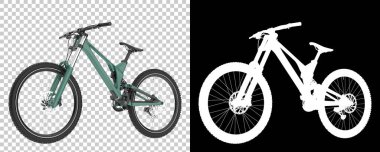 Bisiklet siyah ve beyaz arka planda izole edilmiş. 3d görüntüleme - illüstrasyon