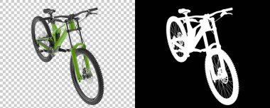 Bisiklet siyah ve beyaz arka planda izole edilmiş. 3d görüntüleme - illüstrasyon