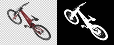 Bisiklet siyah ve beyaz arka planda izole edilmiş. 3d görüntüleme - illüstrasyon