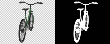 Bisiklet siyah ve beyaz arka planda izole edilmiş. 3d görüntüleme - illüstrasyon