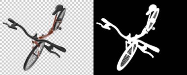 Bisiklet siyah ve beyaz arka planda izole edilmiş. 3d görüntüleme - illüstrasyon