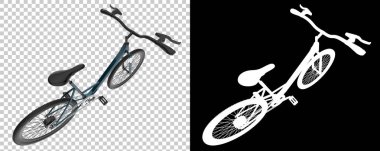 Bisiklet siyah ve beyaz arka planda izole edilmiş. 3d görüntüleme - illüstrasyon