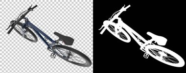 Bisiklet siyah ve beyaz arka planda izole edilmiş. 3d görüntüleme - illüstrasyon