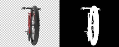 Bisiklet siyah ve beyaz arka planda izole edilmiş. 3d görüntüleme - illüstrasyon