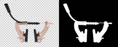 Bisiklet siyah ve beyaz arka planda izole edilmiş. 3d görüntüleme - illüstrasyon