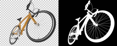 Bisiklet siyah ve beyaz arka planda izole edilmiş. 3d görüntüleme - illüstrasyon