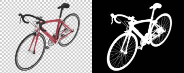 Bisiklet siyah ve beyaz arka planda izole edilmiş. 3d görüntüleme - illüstrasyon