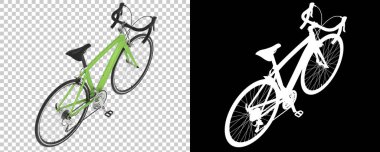 Arka planda hızlı bisiklet izole edilmiş. 3d görüntüleme - illüstrasyon