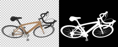 Arka planda hızlı bisiklet izole edilmiş. 3d görüntüleme - illüstrasyon