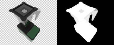 Arka planda maske ile karıştırıcı izole. 3d görüntüleme - illüstrasyon