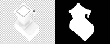 Arka planda maske ile karıştırıcı izole. 3d görüntüleme - illüstrasyon