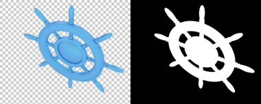 Dümen dümeni. 3d illüstrasyon  