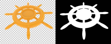 Dümen dümeni. 3d illüstrasyon  