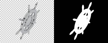 Dümen dümeni. 3d illüstrasyon  