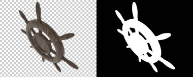 Dümen dümeni. 3d illüstrasyon  