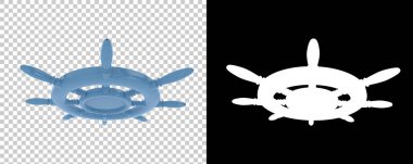 Dümen dümeni. 3d illüstrasyon  