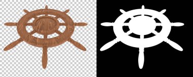 Dümen dümeni. 3d illüstrasyon  