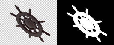 Dümen dümeni. 3d illüstrasyon  