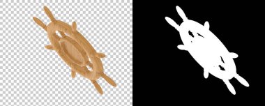 Dümen dümeni. 3d illüstrasyon  