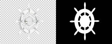 Dümen dümeni. 3d illüstrasyon  