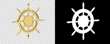 Dümen dümeni. 3d illüstrasyon  