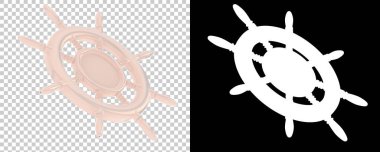 Dümen dümeni. 3d illüstrasyon  