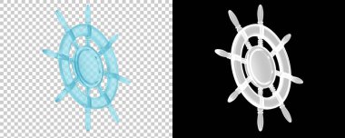 Dümen dümeni. 3d illüstrasyon  