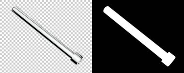 Arka planda maskeli bir cıvata. 3d görüntüleme - illüstrasyon