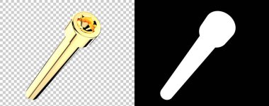 Arka planda maskeli bir cıvata. 3d görüntüleme - illüstrasyon