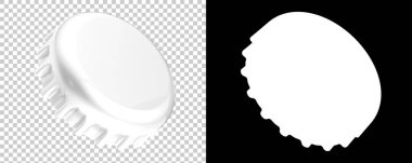 bira kapağı gerçekçi illüstrasyon beyaz üzerine izole 