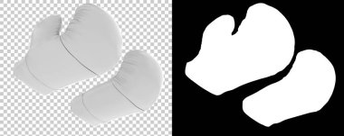 Arka planda maske olan boks eldivenleri. 3d görüntüleme - illüstrasyon