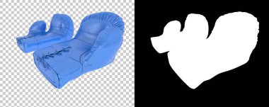 Arka planda maske olan boks eldivenleri. 3d görüntüleme - illüstrasyon