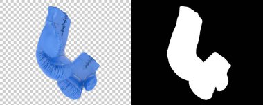 Arka planda maske olan boks eldivenleri. 3d görüntüleme - illüstrasyon