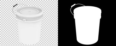 Şeffaf ve siyah arkaplanlı kova