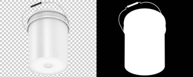 Şeffaf ve siyah arkaplanlı kova