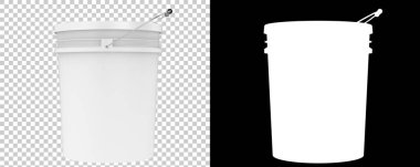 Şeffaf ve siyah arkaplanlı kova