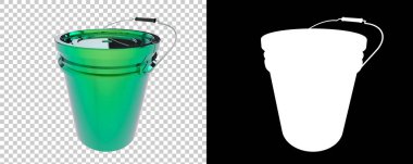 Şeffaf ve siyah arkaplanlı kova