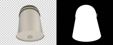 Şeffaf ve siyah arkaplanlı kova