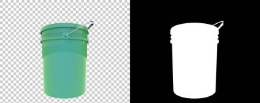 Şeffaf ve siyah arkaplanlı kova