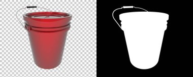 Şeffaf ve siyah arkaplanlı kova