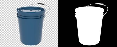 Şeffaf ve siyah arkaplanlı kova