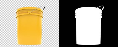 Şeffaf ve siyah arkaplanlı kova