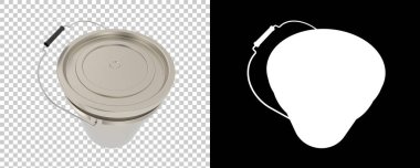 Şeffaf ve siyah arkaplanlı kova