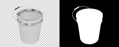 Şeffaf ve siyah arkaplanlı kova